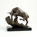 Bull & Bear Fight Sculpture